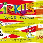 Flyer zur Zirkusprojektwoche vom 9.-13.2.2015 im Stadtteilzentrum EMMERS